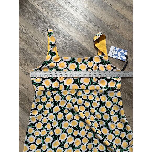 Diane Von Furstenberg x Target Mini Shift Dress Poppy Yellow Black Size 12 DVF - Picture 3 of 5